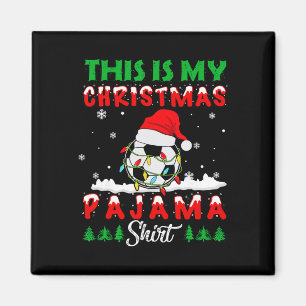 Íman Esta é minha camisola de Natal de futebol chapéu d