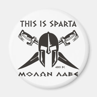 Íman Esta é Sparta - Molon Lave - Preto