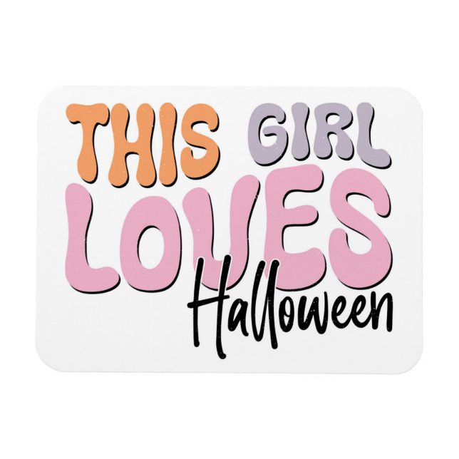 Íman Esta Menina Adora Halloween (Horizontal)