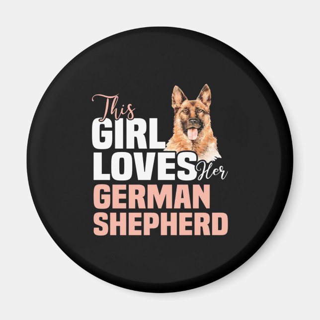 Íman Esta Menina Ama O German shepherd (Frente)