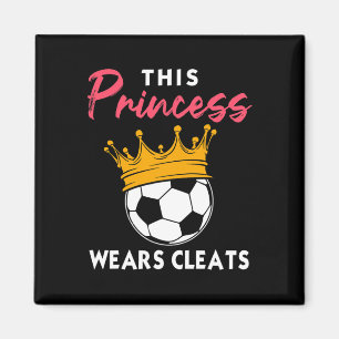 Íman Esta Princesa Usa Crachás Menina de Futebol Legal
