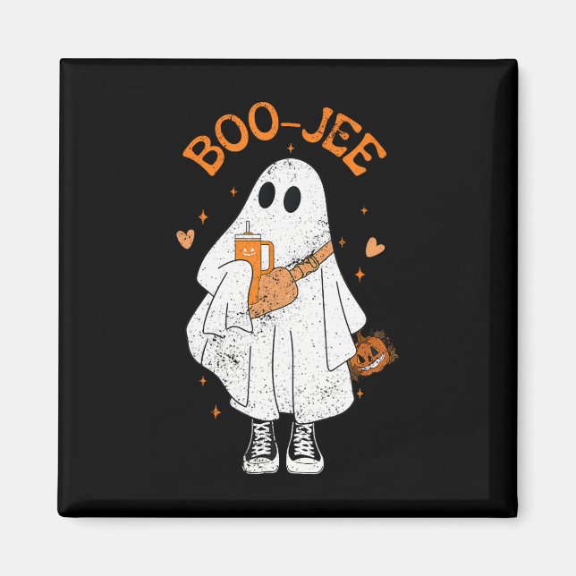 Íman Estação Cute Ghost Halloween Boujee Boo Jee (Frente)
