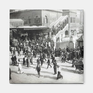 Íman Estação de comboio da rua larga, Londres, c.1890