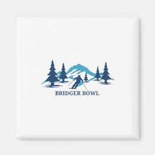 Íman Estação de esqui Bridger Bowl Montana Esqui Esquia