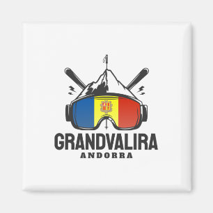 Íman Estação de Esqui Grandvalira Andorra Esqui Retro