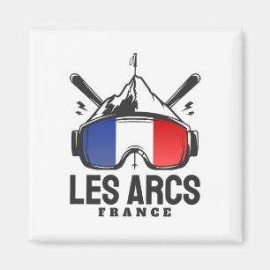 Íman Estação de Esqui Les Arcs França Esqui Retro
