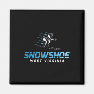 Íman Estação de esqui Snowshoe West Virginia Esqui retr