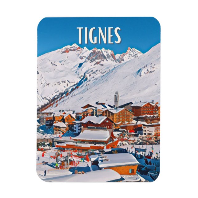 Íman Estação Tignes de ski (Vertical)