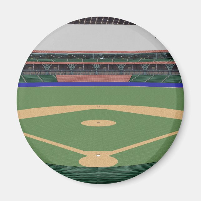 Íman Estádio de baseball: Modelo 3D: (Frente)