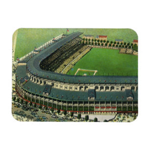 Íman Estádio de Beisebol Esportivo Vintage, Vista Aérea