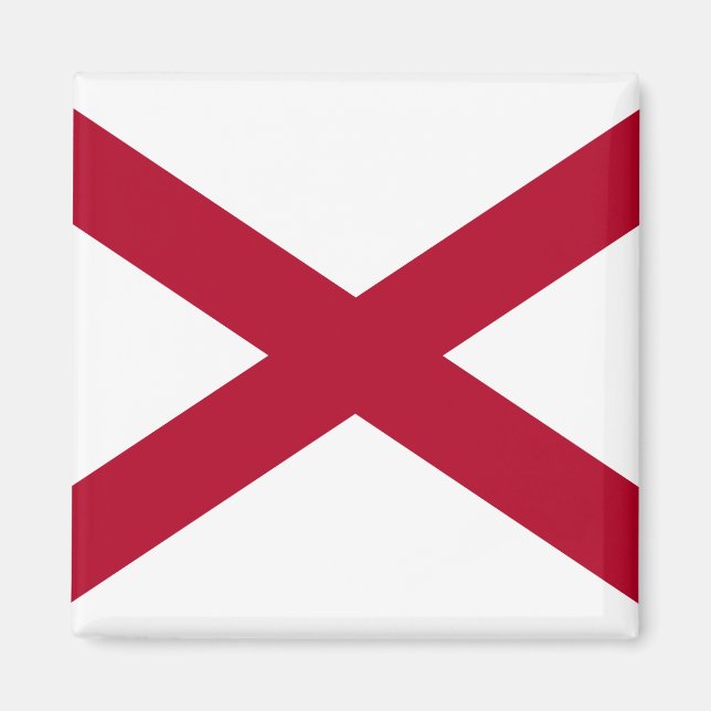 Íman Estado da bandeira do Alabama (Frente)