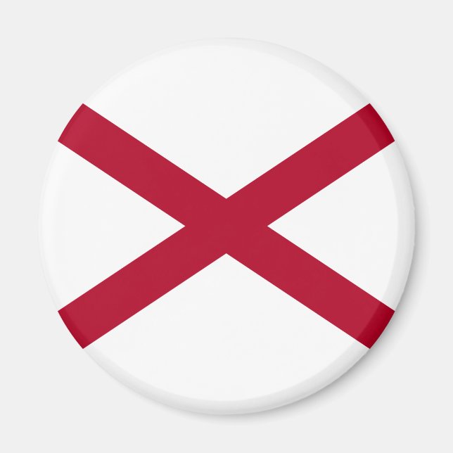 Íman Estado da bandeira do Alabama (Frente)