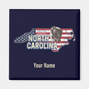 Íman Estado da Carolina do Norte Estados Unidos Mapa US