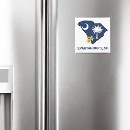 Íman Estado da Carolina do Sul Flor Amarelo Amarelo Jes