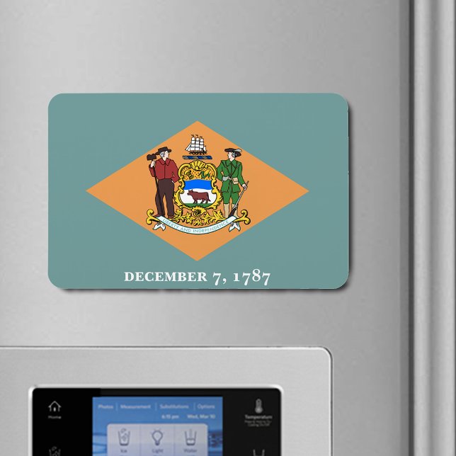 Íman Estado de Bandeira de Delaware (State of Delaware Flag Flexible Magnet)