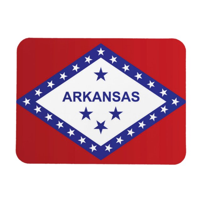 Íman Estado de bandeira do Arkansas, EUA (Horizontal)