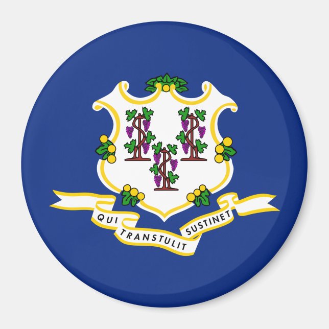 Íman Estado de bandeira do Connecticut (Frente)