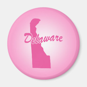Íman Estado de Delaware Magnet Rosa