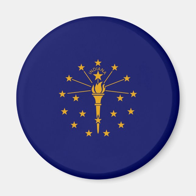 Íman Estado de Indiana Flag Design (Frente)