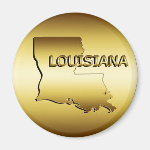 ÍMAN ESTADO DE MEDALHÃO DO OURO DE LOUISIANA