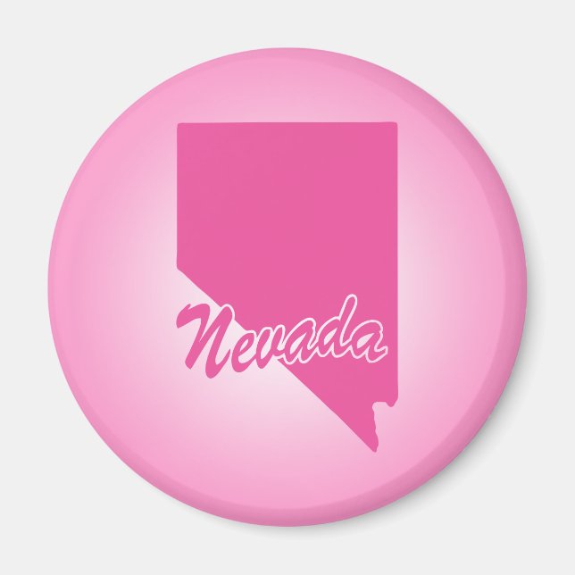 Íman Estado de Nevada Magneto Rosa (Frente)