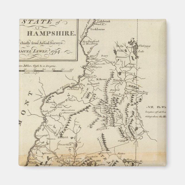 Íman Estado de New Hampshire (Frente)