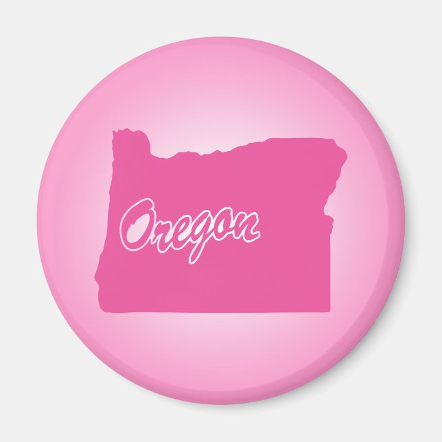 Íman Estado de Oregon Magnet Pink (Frente)