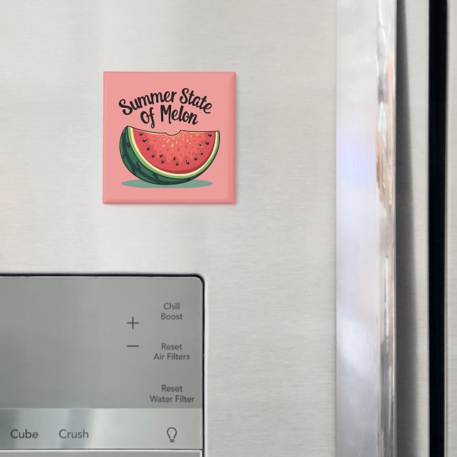 Íman Estado de Verão da Arte Retrorística de Melon (In Situ (Fridge))