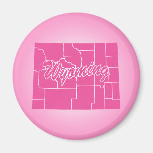Íman Estado de Wyoming Magnet Pink