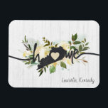 Íman Estado do Kentucky Personalizou a sua cidade russa<br><div class="desc">Estado Do Kentucky Personalizou Seu Design Floral Russo De Chic Da Cidade. Com bonito flores brancas amarelas e creme, pinceladas de pincel, forma cardíaca bonitinha, textura branca-chic e letra de script de pincel. Faz um presente de excelente para qualquer pessoa do Estado de Kentucky, membros da família, para ela, Esposa,...</div>