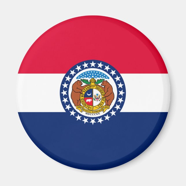 Íman Estado do Missouri Flag Design (Frente)