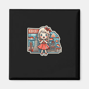 Íman Estado Do Nebraska Na Usa Sticker1