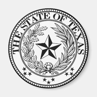 Íman Estado do Texas Magnet White
