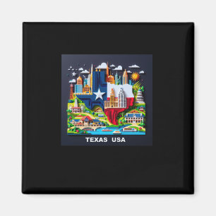 Íman Estado Do Texas No U.A Sticker1