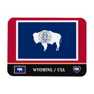 Íman Estado Wyoming Flag & Wyoming /viagem America