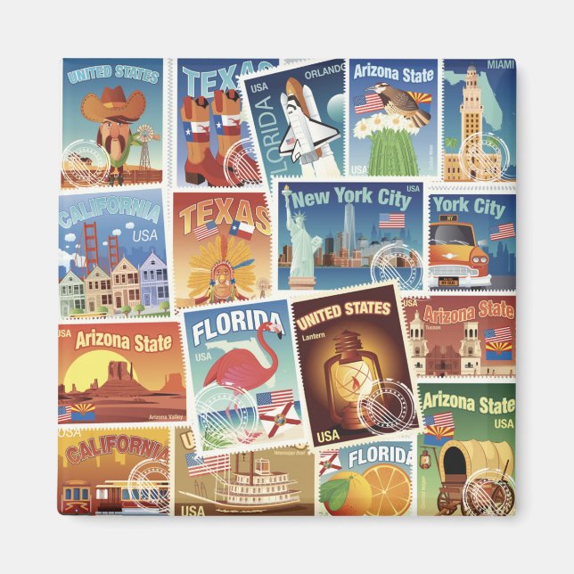 Íman Estados Unidos Cartazes (Frente)