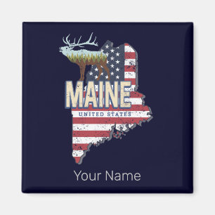 Íman Estados Unidos Maine Map Vintage EUA Souvenir