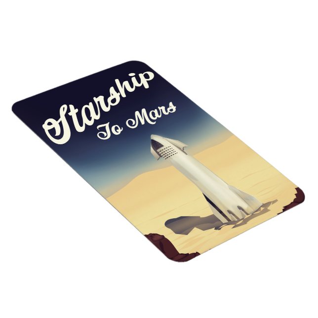 Íman Estágio para Marte Vintage Estilo viagem. (Lado Direito)