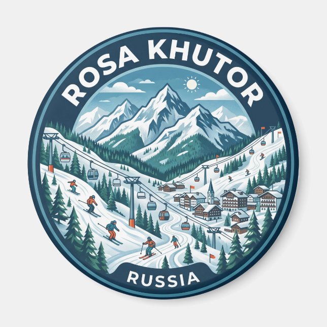 Íman Estância Alpina Rosa Khutor Rússia (Frente)