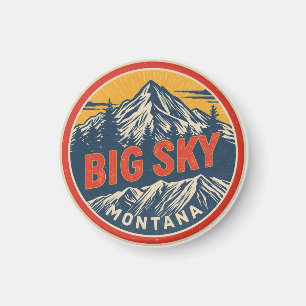 Íman Estância de esqui BIG SKY Montana vintage montanha