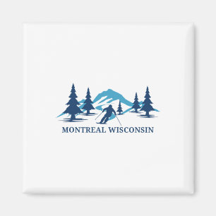 Íman Estância de esqui de Montreal Wisconsin Esqui Esqu