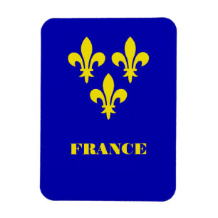Íman Estandarte Real Francês Medieval Fidelidade Heráld