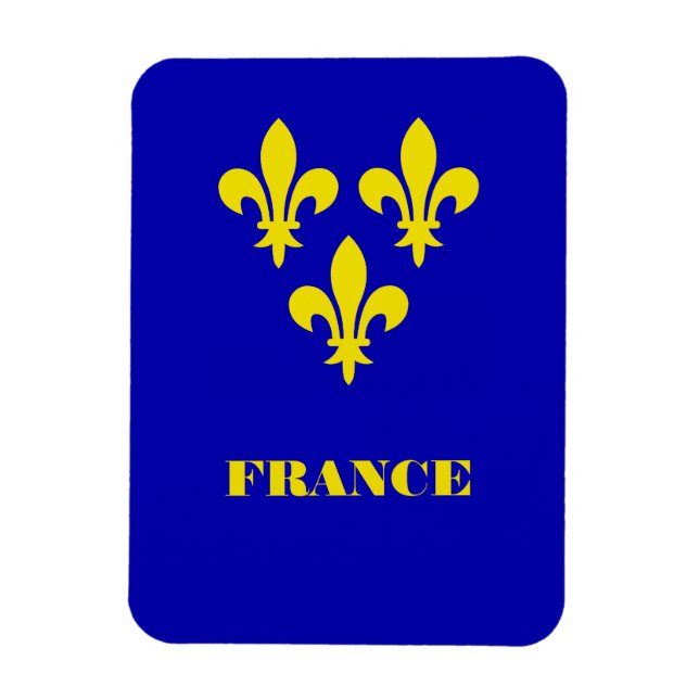 Íman Estandarte Real Francês Medieval Fidelidade Heráld (Vertical)