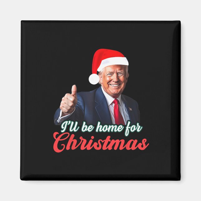 Íman Estarei Em Casa Para O Natal Engraçado. (Frente)