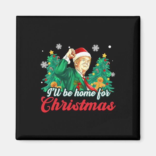 Íman Estarei Em Casa Para O Natal Engraçado. (Frente)