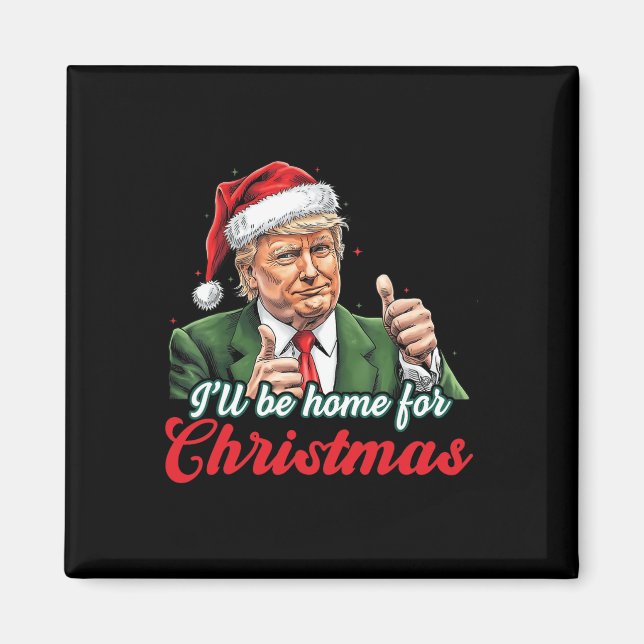 Íman Estarei Em Casa Para O Natal Engraçado. (Frente)