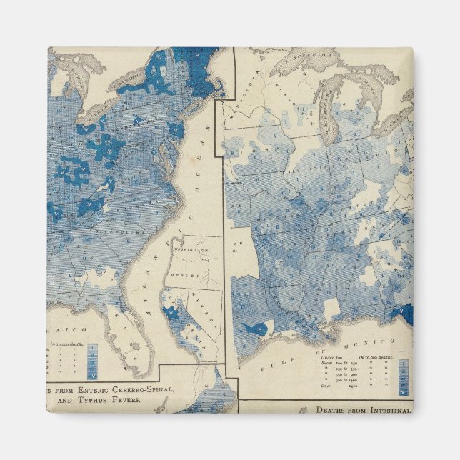 Íman Estatísticas vitais, censo dos Estados Unidos (Frente)