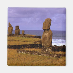 Íman Estátua Abstrata Moai da Plataforma Tahai na Pásco