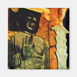 Íman Estátua budista no Impressionismo do Abstrato Tem