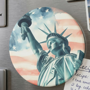 Íman Estátua da Liberdade com bandeira americana